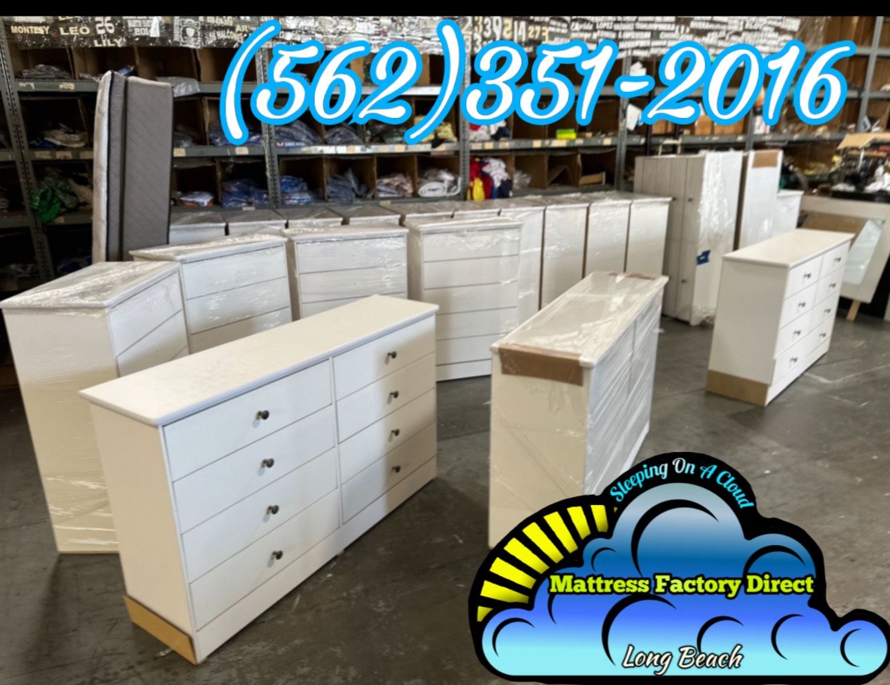Eight Drawer White Rails New Chest Cajonera Comoda Nueva