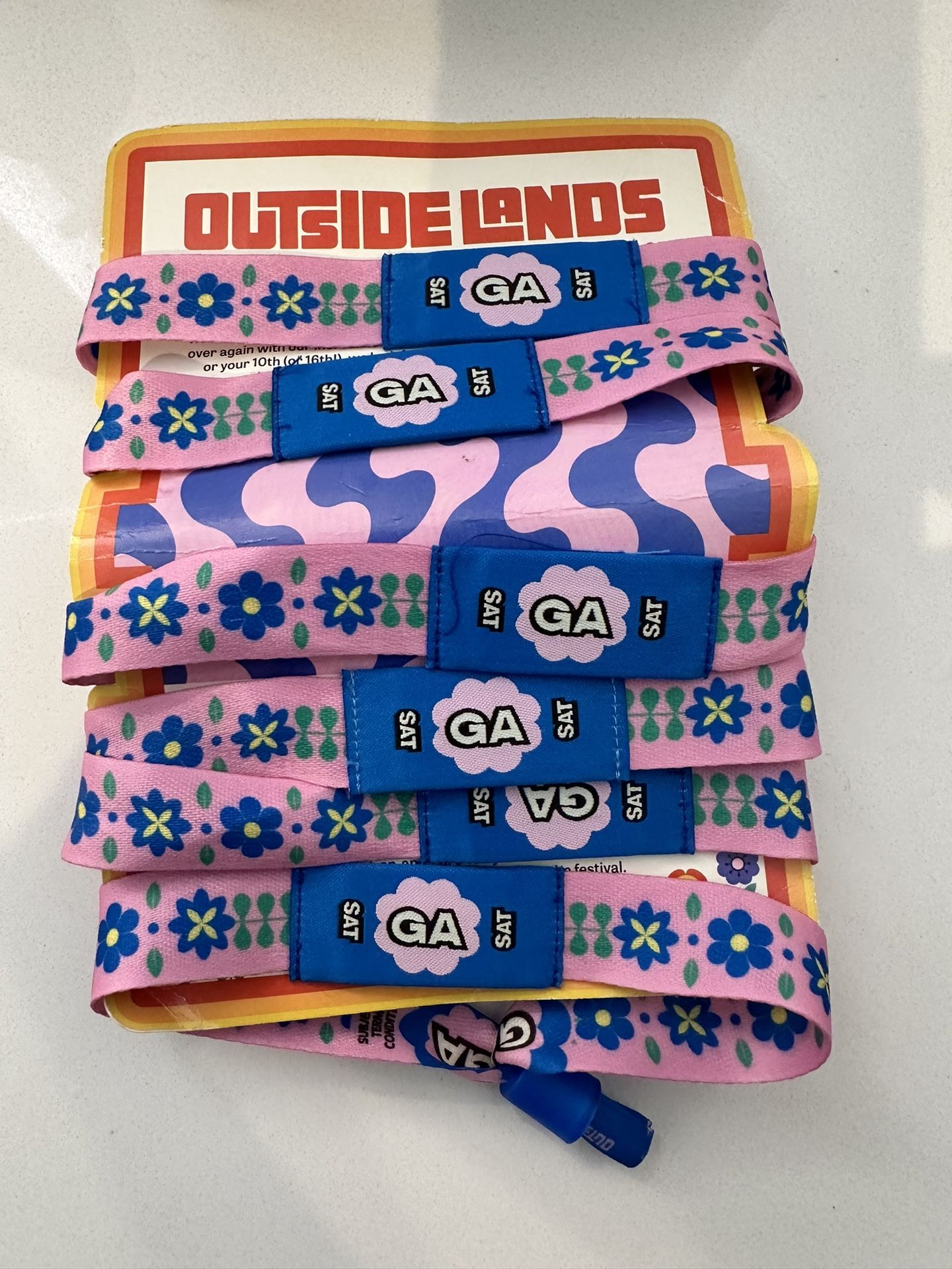 Outside Lands Saturday Wristbands