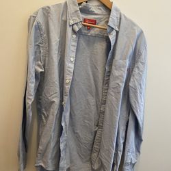SUPREME Long Sleeve Oxford Button Rare Sz Medium