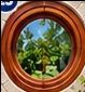 Round Porthole Wall Mirror and exterior doors
