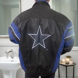 Vintage Cowboys Leather Jacket Size 2x 