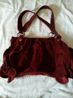 Plum leather purse