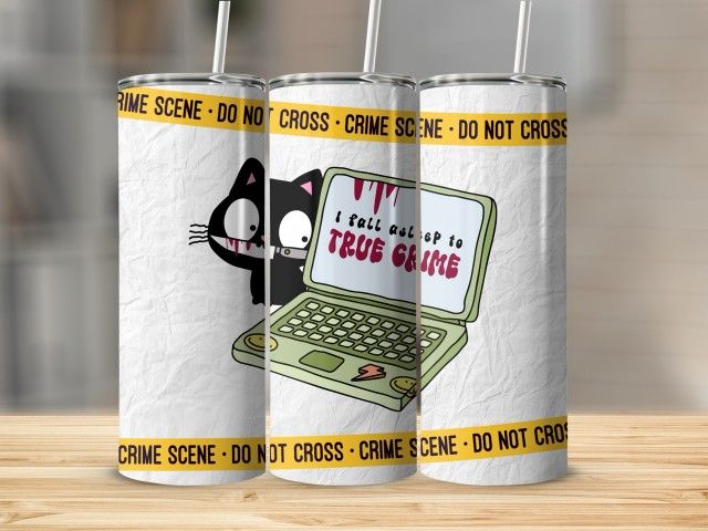20oz True Crime " Fell Asleep" Tumbler