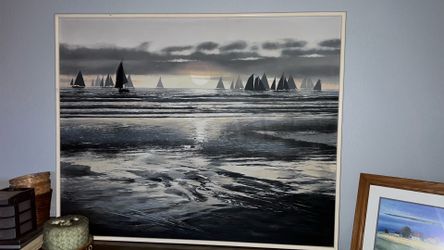Large Sailboat Seascape Wall Art