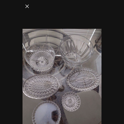 Six Pieces Of Glassware, No Chips, Various Sizes