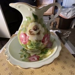 hand-painted ceramic baske