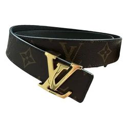 Louis Vuitton - Initiales leather belt - Black, Leather - No tags or Box/bag 115cm