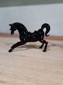 Vintage glass stallions