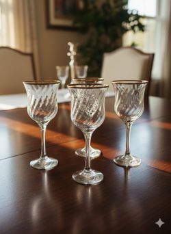 Crystal Clear Regent Gold Wine Glasses