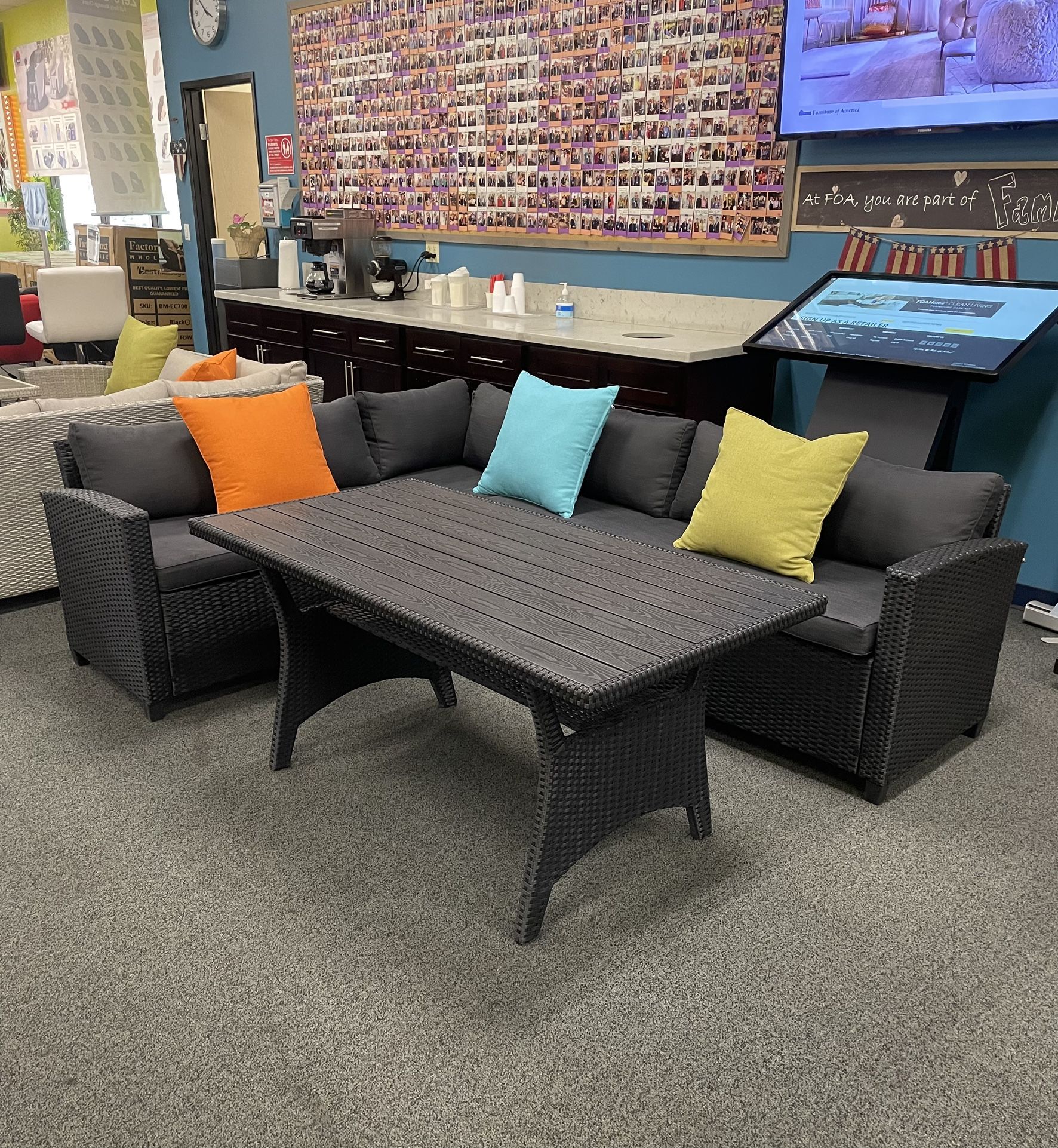 Outdoor Patio Dining Table Bench Set