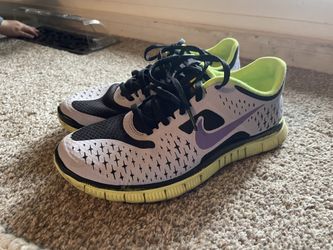 Nike Free 4.0 Neon Running Shoe Size 6.5