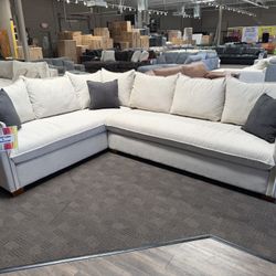 Stunning Modern Cream Beige Sectional 