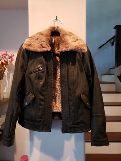 Free People fake leather jacket