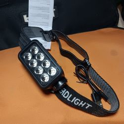 LED Headlamp with USB Charging Cable