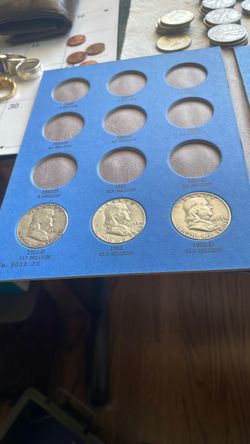 Silver Franklin half Dollars
