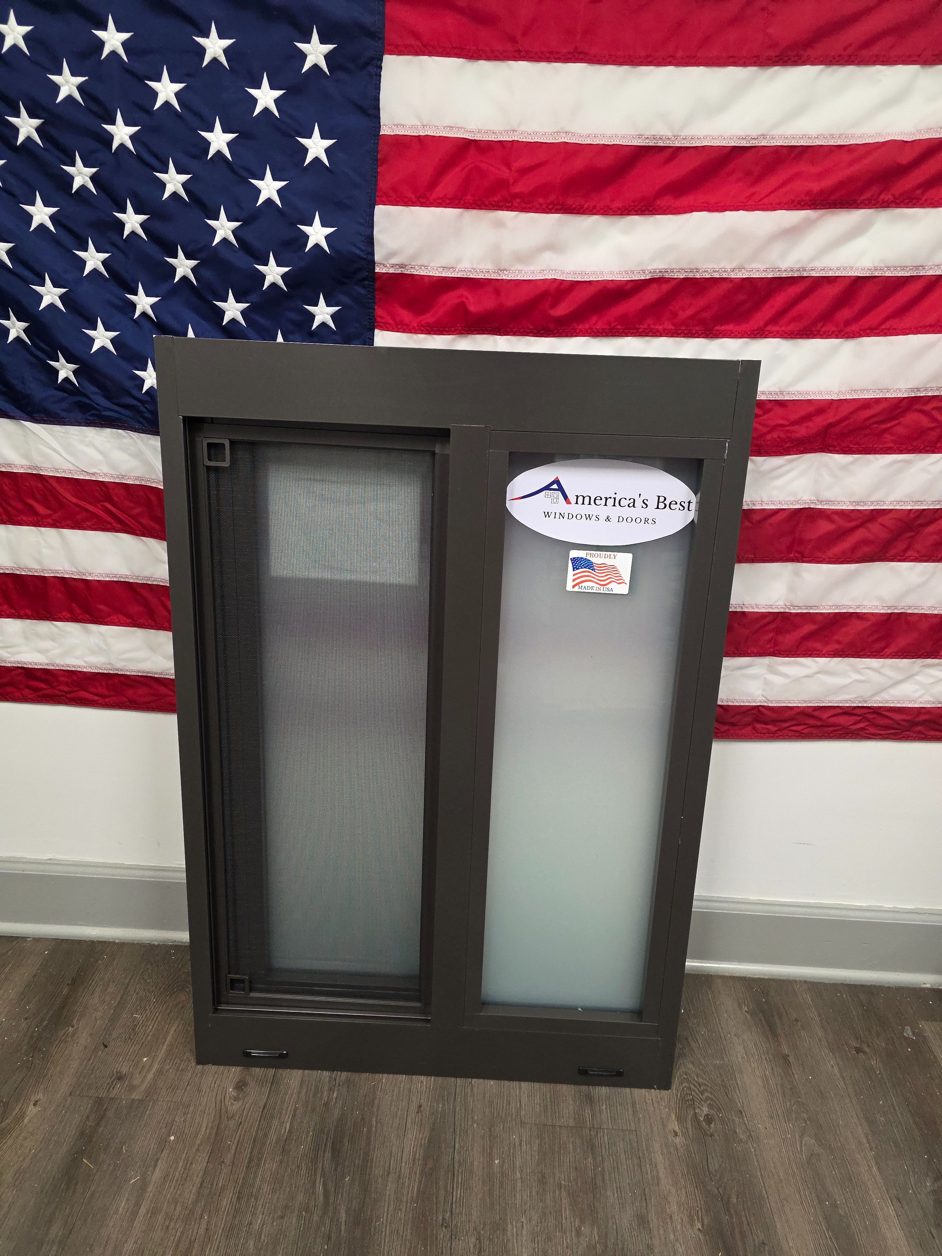 26 x 38 White or Bronze Obscured Impact Glass