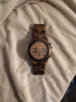 Michael Kors Chronograph Watch Brown Tone