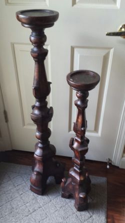 2 floor candle holders or plant stands