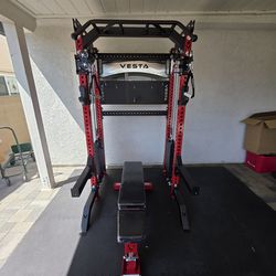 Vesta Pro Series 2in1 Squat Rack | Functional Trainer | 400lb Weight Stack | Commercial Grade | Gym Equipment | FREE DELIVERY🚚 🔴