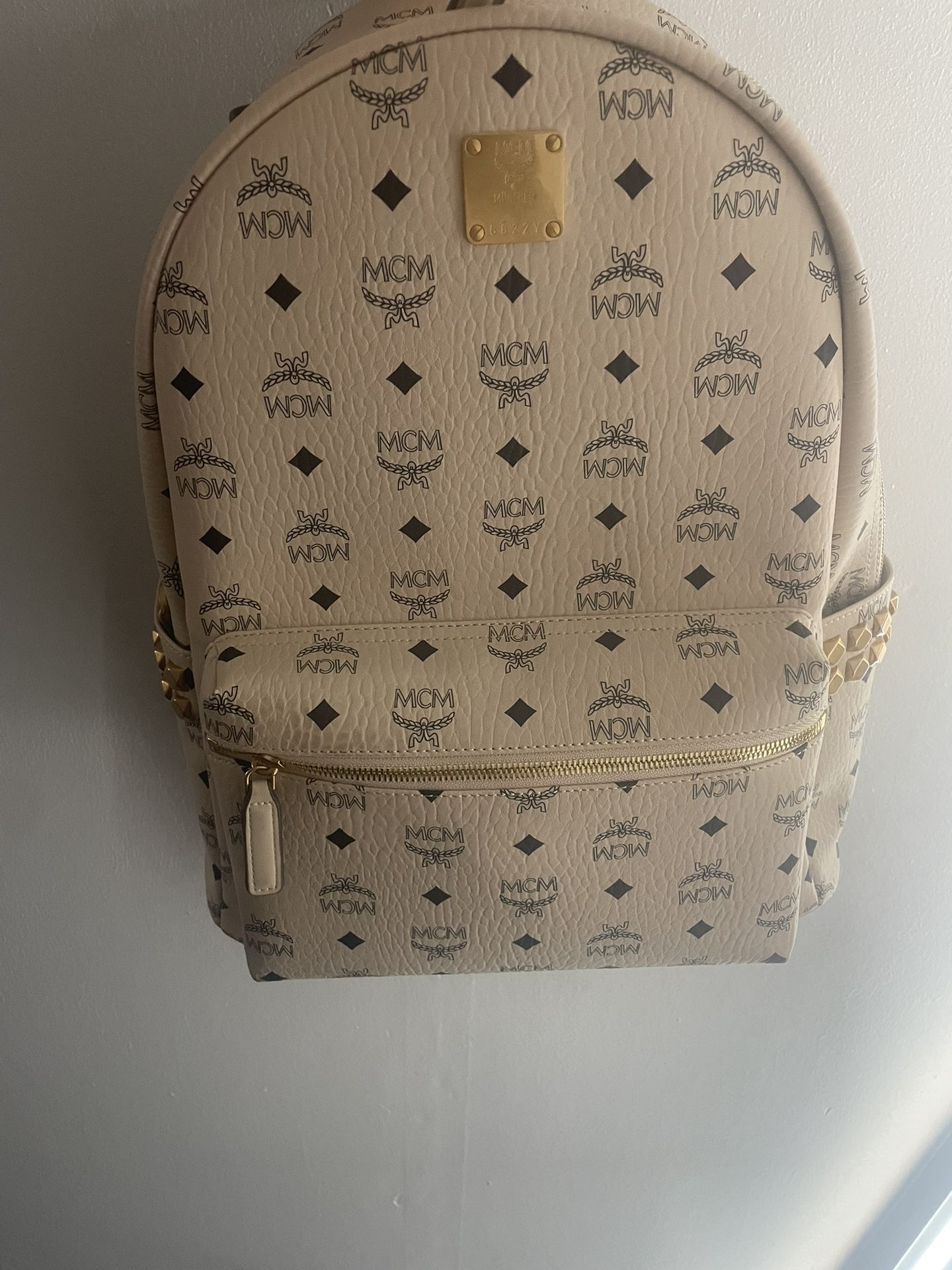 Beige Mcm Backpack