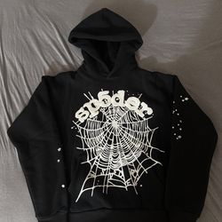 Sp5der OG Web Black Hoodie