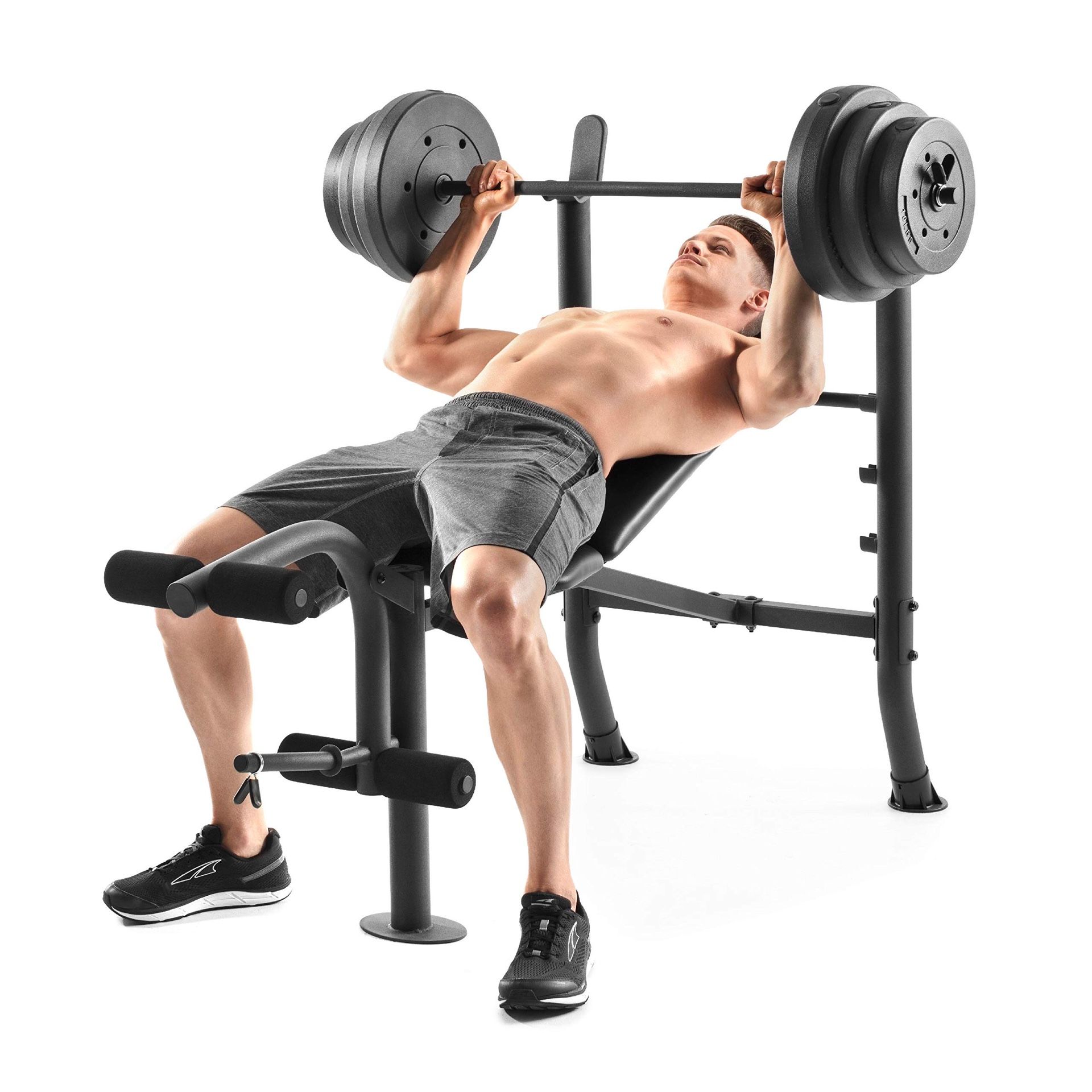 NEW Weider XR 8.1 Combo Weight Bench & 100 Lb Vinyl Set