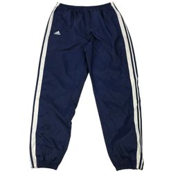 Vintage Adidas Windbreaker Pants Mens XL Blue Joggers 3 Stripes Ankle Zipper 90s