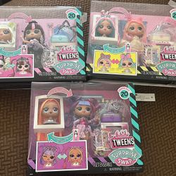 Lol Surprise Tweens Surprise Swap Braids-2-Waves Winnie, Buns-2-Braids Bailey, and Bronze-2-Blonde Billie Toy Dolls 