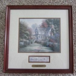 THOMAS KINKADE - God Bless Our Home Victorian Garden II Accent Print Framed 