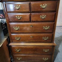 Antique Dresser 8 Drawers. 2 Guides Need Replaced/ Repaired.