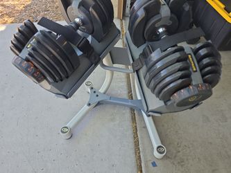 NAUTILUS ADJUSTABLE DUMBELLS WITH STAND