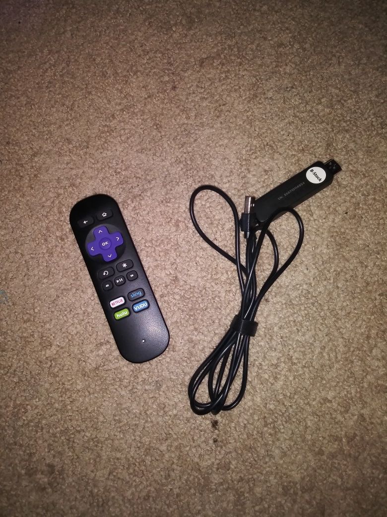 Roku Stick & 32 in Element Flat Screen TV