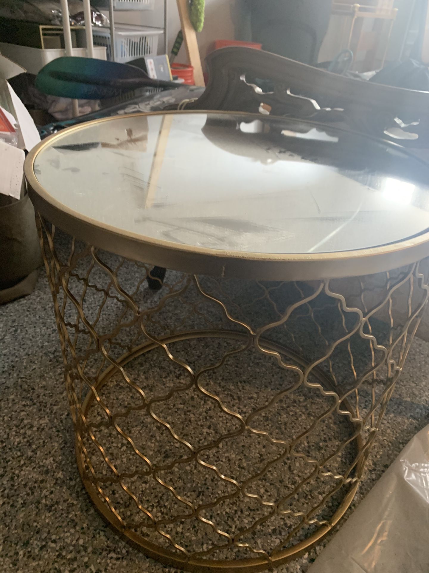 Gold Side Table/End Table