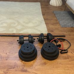 Adjustable Dumbbell Set! Never Used 