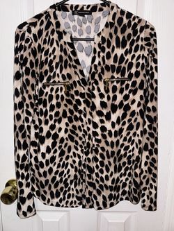 INC Brand Animal Print Blouse NEGOTIABLE 