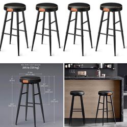 Bar Stools Set of https://offerup.com/redirect/?o=NC5CYXI= Height Bar Stools, Kitchen Counter Stools, Mid-Century Modern Backless Counter Stools, 30-I