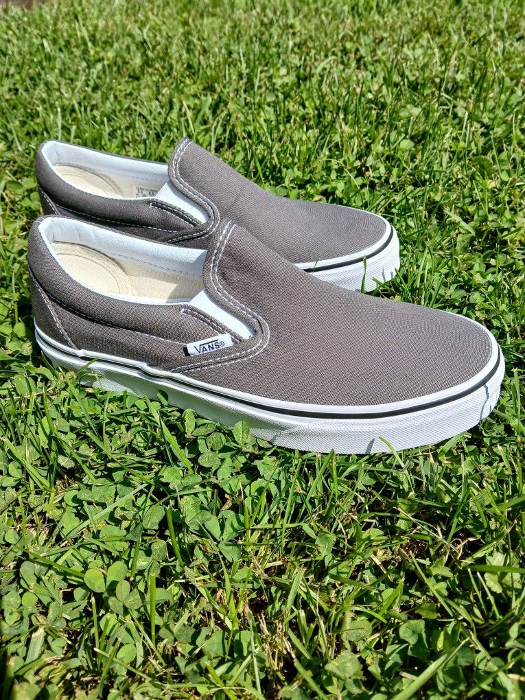 (New) Vans Uni-Sex Classic Slip On Shoes Charcoal