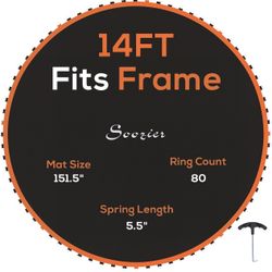 Trampoline Replacement Mat, Fits 14' 