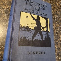 Young People's History of the World War Hardcover, book cover is damaged 1923