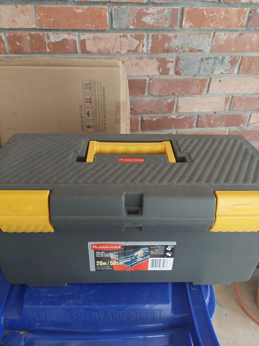 Brand new Rubbermaid Polypropylene toolbox.