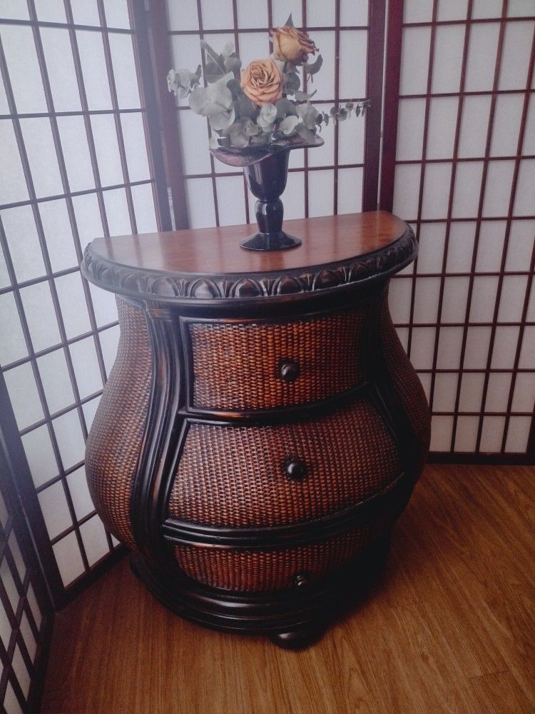 Antique Side Table With Drawers