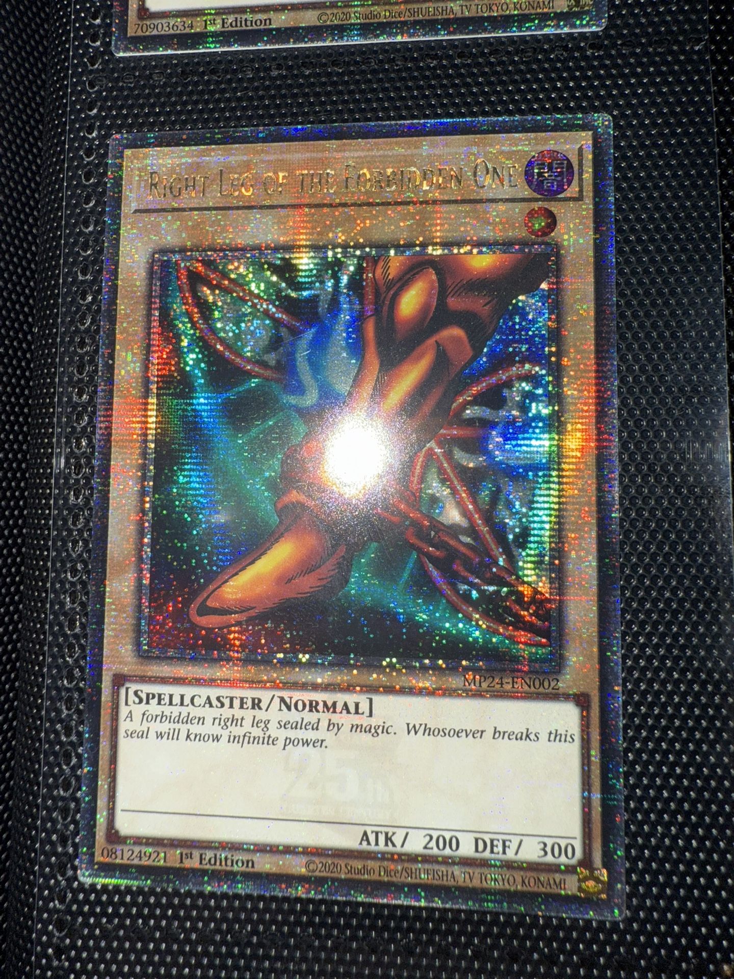 Quarter Century Secret Rare Right Leg Of The Forbidden One