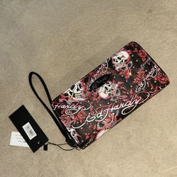 Ed Hardy Skull Rhinestone Clutch (2)