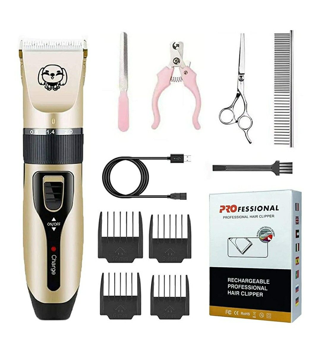 Dog Clippers,Low Noise Dog Clippers for Grooming Rechargeable Dog Trimmer Cordless