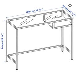 IKEA Glass Top Desk