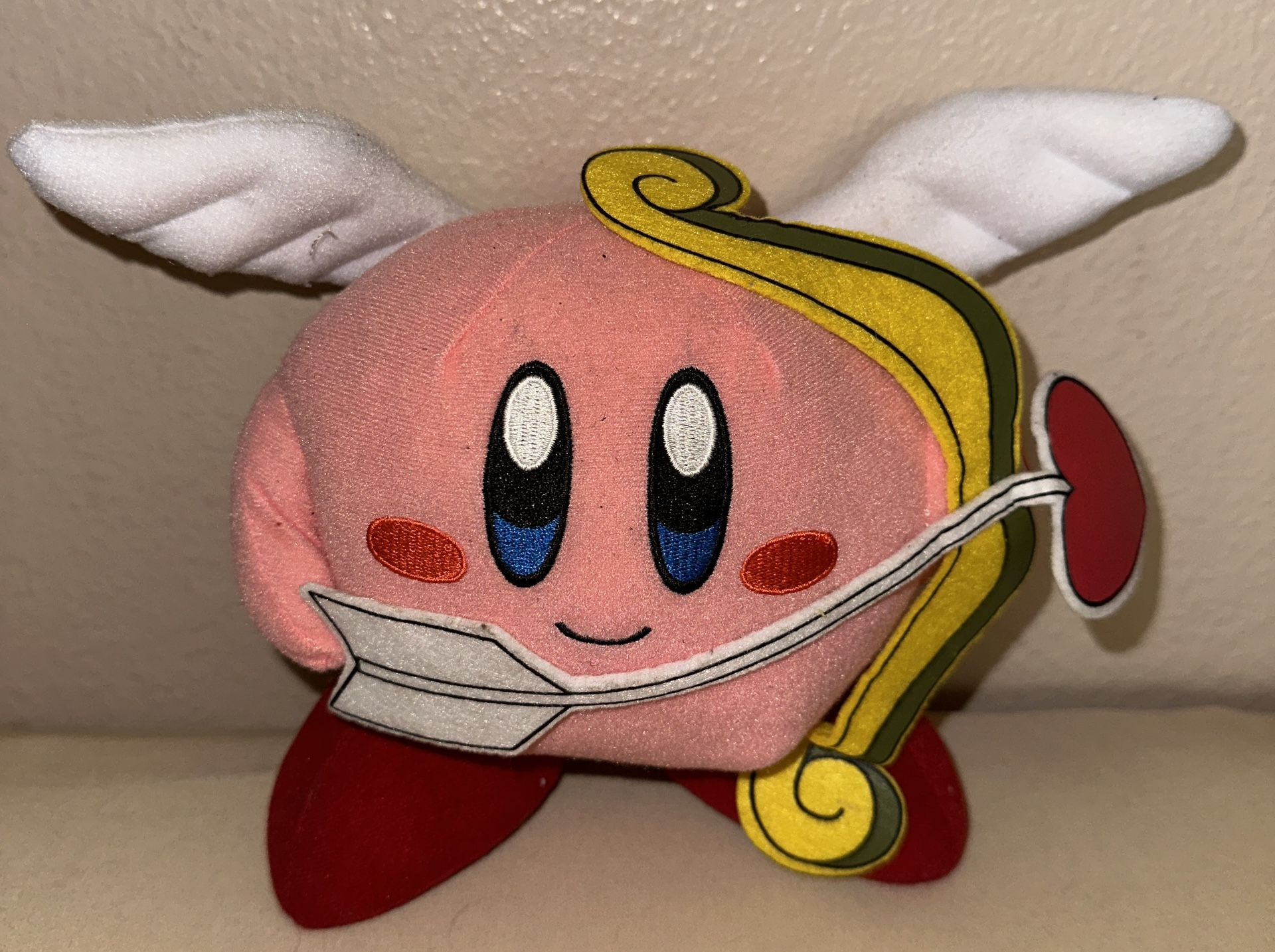 NWT 2008 Super Rare KIRBY Squeak Squad Cupid Prize Only Plush 9” 