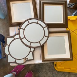 5 Mirrors Approx 12in X 12 Decor