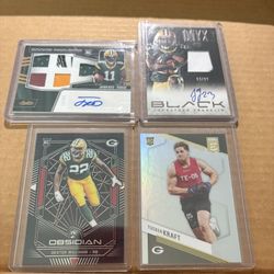 GREEN BAY PACKERS ROOKIE LOT, JAYDEN REED, TUCKER KRAFT, WILLIAMS & FRANKLIN