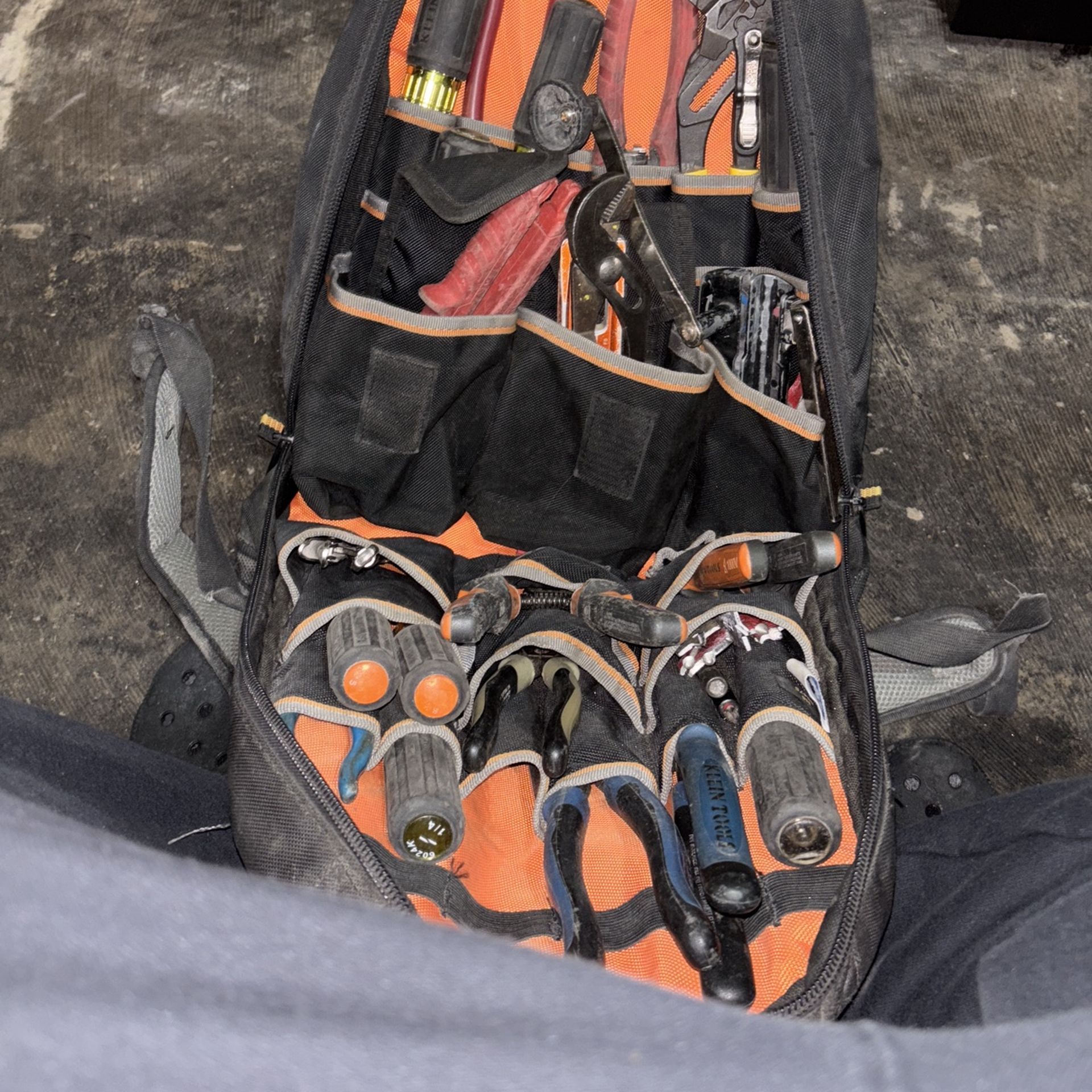 Electrician Back Pack And Tools