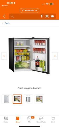 magic Chef 4.5 cu. ft. Mini Fridge with True Freezer in Stainless Look